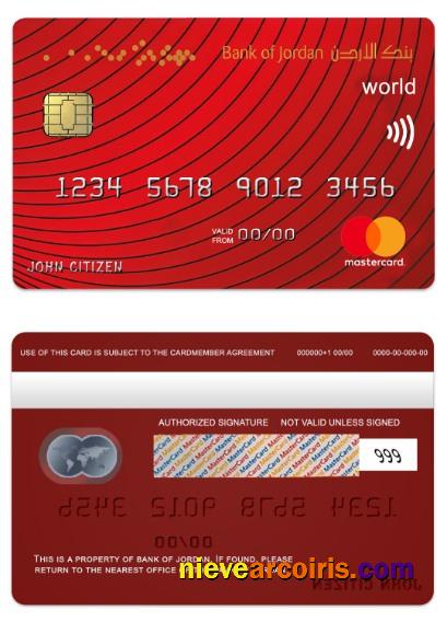 Jordan Bank of Jordan world mastercard